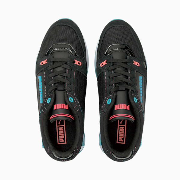 Tenis Mile Rider Power Play para Mujer, Puma Black-Scuba Blue, extralarge