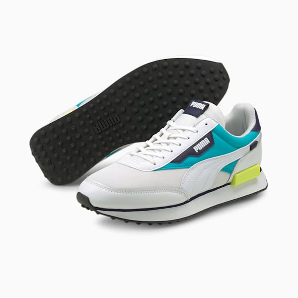 Future Rider Sprint Sneakers, Puma White-Scuba Blue, extralarge