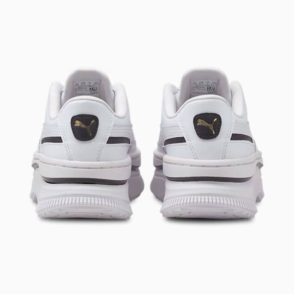 DEVA Leather Women's Sneakers, Puma White-Puma Black, extralarge