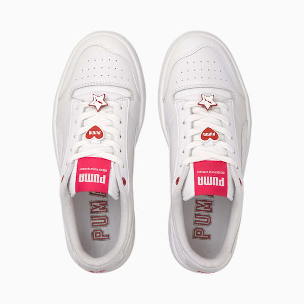 Ralph Sampson Lo Galentine's Women's Sneakers, Puma White-Puma White-Virtual Pink, extralarge