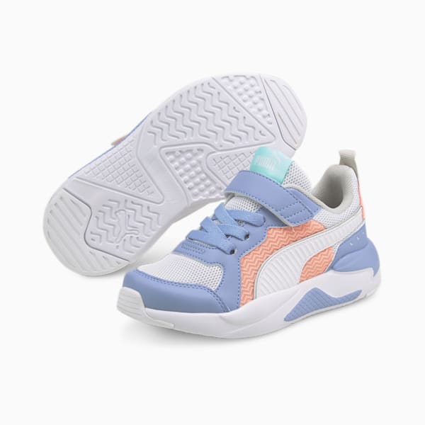 X-RAY Neon Pastel Little Kids' Shoes, Blue-White-Blush-Paradise, extralarge