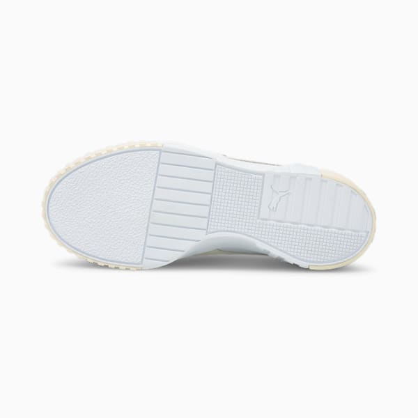 Cali Soft Glow Women's Sneakers, Puma White-Eggnog-Blue Glow-Puma Team Gold, extralarge