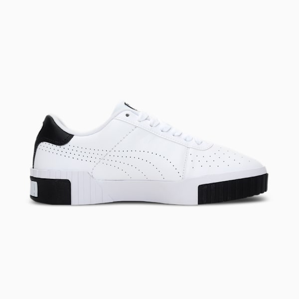 Cali Perforated Women's Sneakers, Puma White-Puma Black-Puma Silver, extralarge-IND