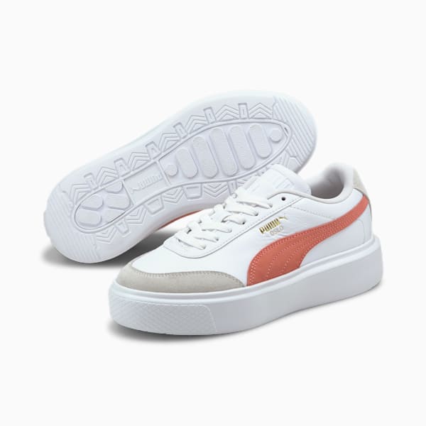 Oslo Maja Archive Women's Sneakers, Puma White-Elektro Peach, extralarge