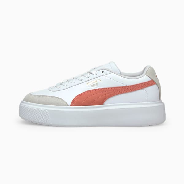 Oslo Maja Archive Women's Sneakers, Puma White-Elektro Peach, extralarge