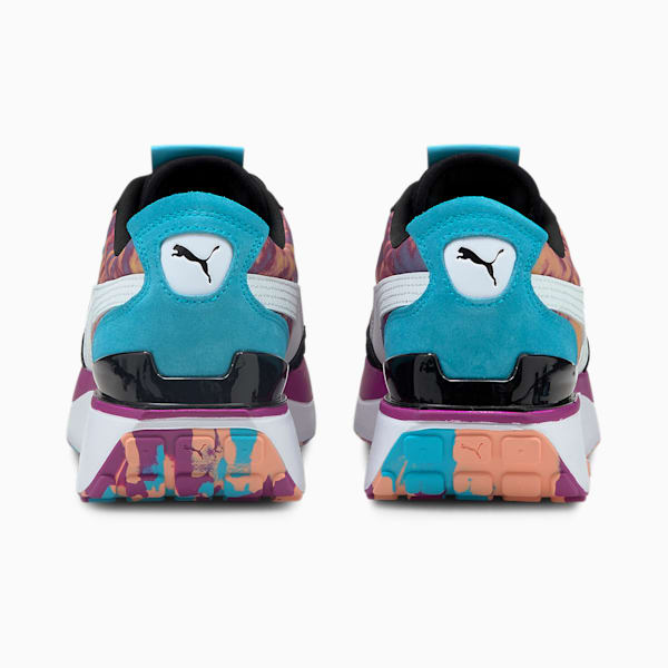 Cruise Rider Tie Dye Women's Sneakers, Puma Blk-Apr Blush-Byzantium, extralarge