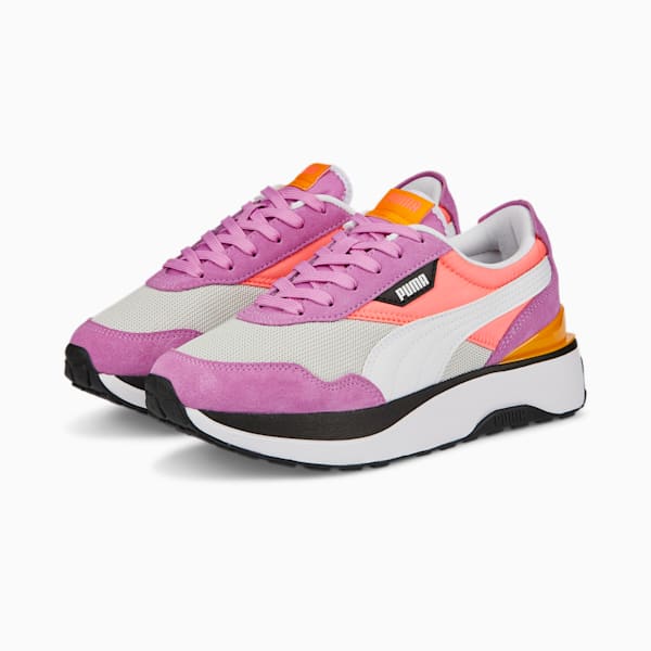 Tenis Cruise Rider Silk Road para Mujer, Glacier Gray-Sunset Glow, extralarge