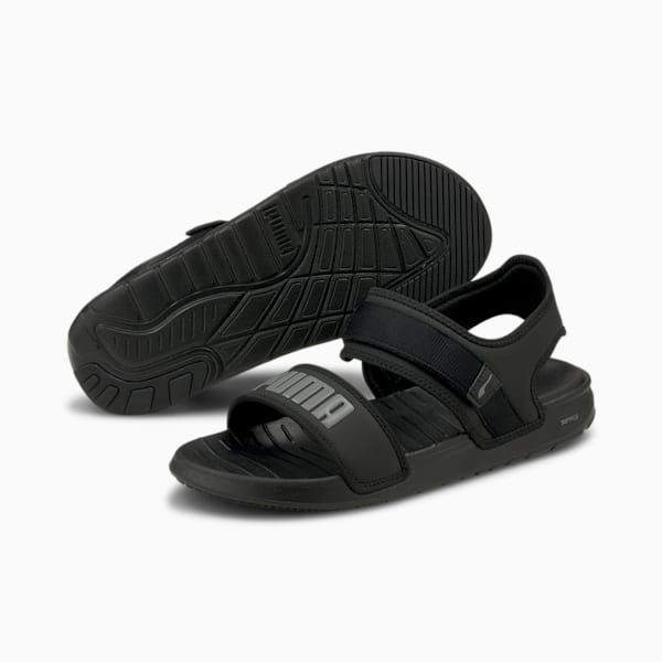 Softride Unisex Sandals, Puma Black-CASTLEROCK
