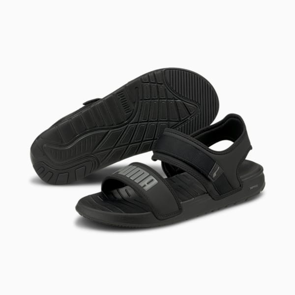 SOFTRIDE Unisex Sandals, Puma Black-CASTLEROCK, extralarge