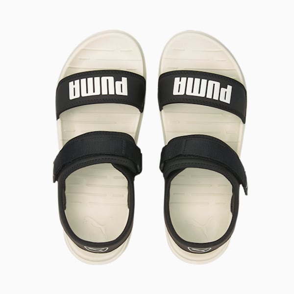 SOFTRIDE Unisex Sandals, Puma Black-Marshmallow, extralarge-IND