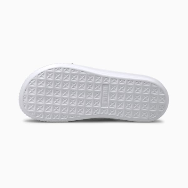 Platform Suede Women's Slides, Puma Black-Puma White, extralarge