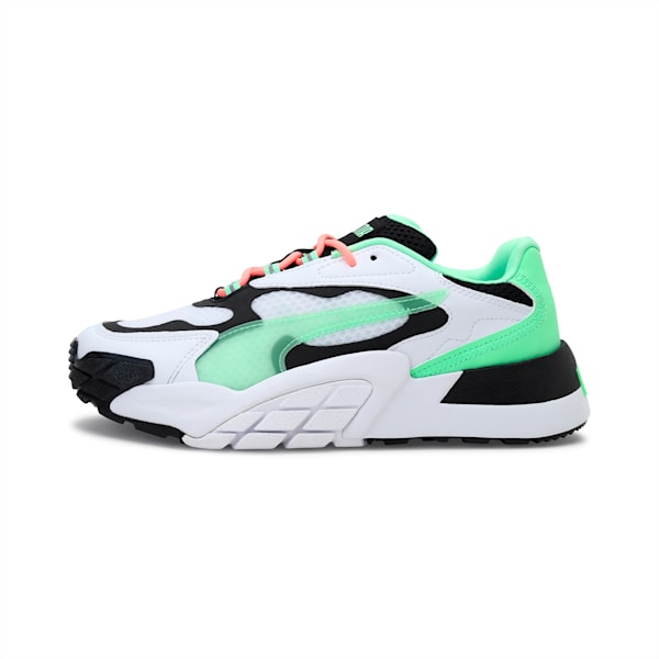 Hedra Virtual Reality Women's Shoes, Puma Wht-Puma Blk-Elek Green, extralarge-IND
