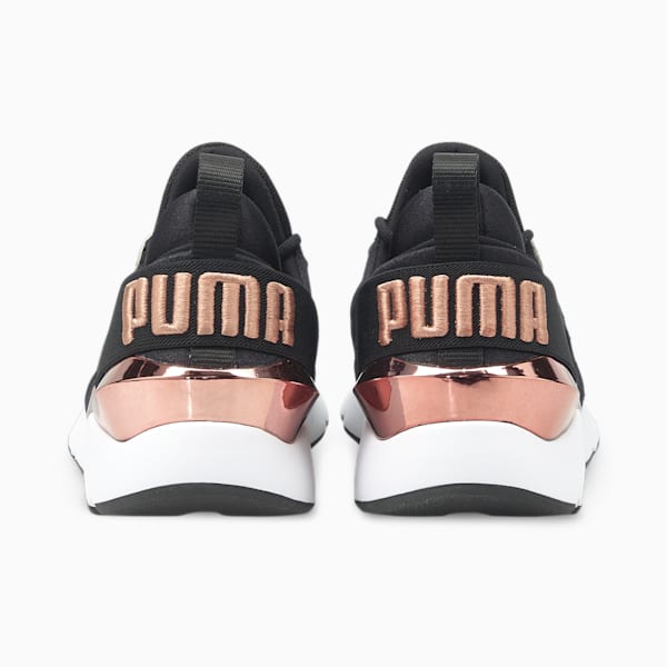 Tenis Muse X3 Metallic para Mujer, Puma Black-Puma White-Rose Gold, extralarge