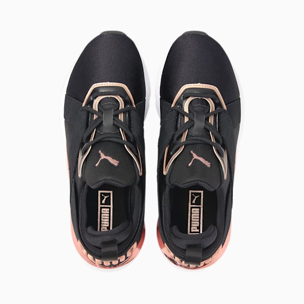 Muse X3 Metallic Women's Sneakers, Puma Black-Puma White-Rose Gold, extralarge