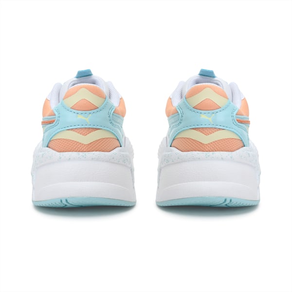 RS-X³ Pastel Mix Women's Shoes, Puma White-Yellow Pear-Peach Cobbler, extralarge-IND