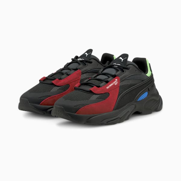 RS-CONNECT レザー スニーカー ユニセックス, Puma Black-High Risk Red, extralarge
