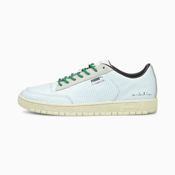 PUMA x MICHAEL LAU Ralph Sampson 70 Lo Sneakers, Puma White-Amazon Green, extralarge