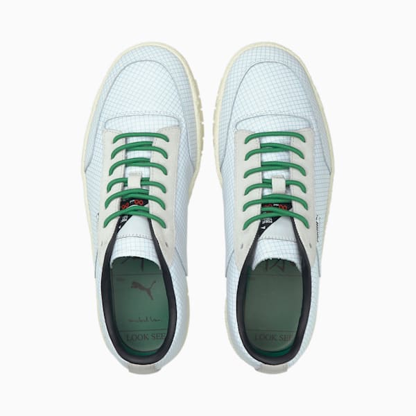 PUMA x MICHAEL LAU Ralph Sampson 70 Lo Sneakers, Puma White-Amazon Green, extralarge