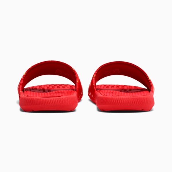 Red puma best sale slides with fur