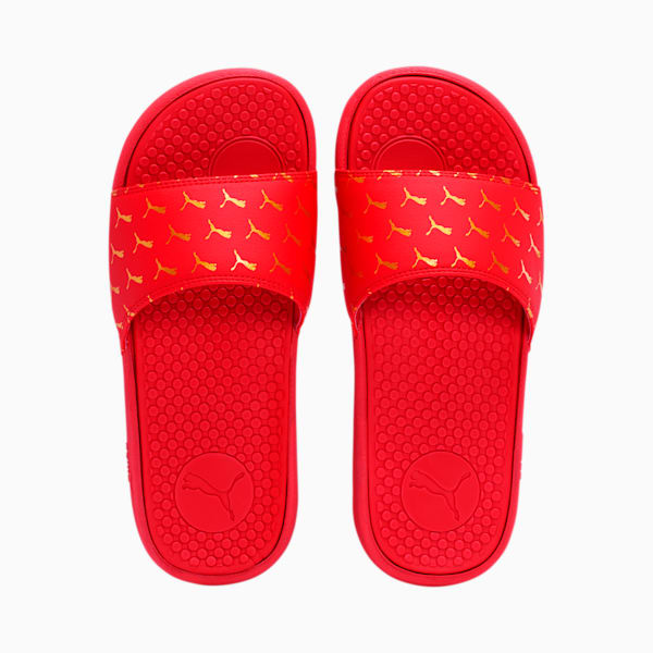 Puma slides womens red top