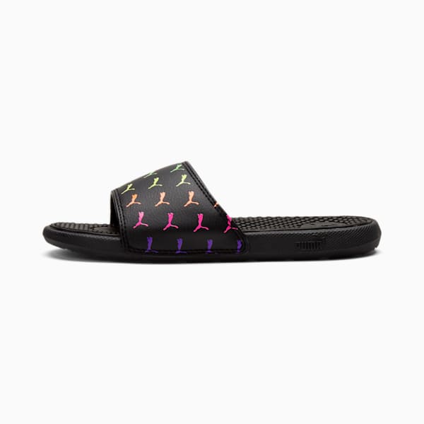 Cool Cat Bold Girls' Slides JR, Puma Black-Puma Black, extralarge