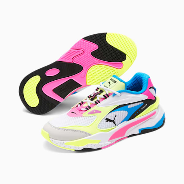RS-Fast Sneakers JR, Puma White-Luminous Pink-Fizzy Yellow, extralarge