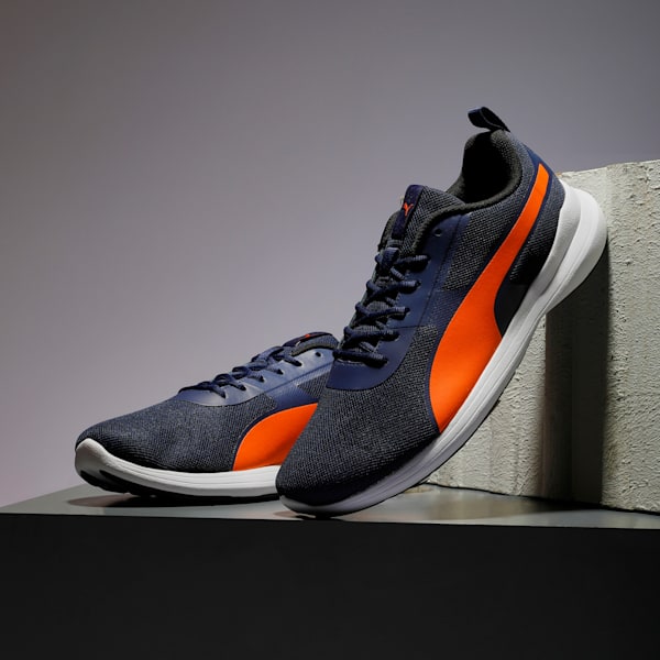 Pacer Styx Men's Sneakers, Peacoat-Vibrant Orange-Puma Black, extralarge-IND