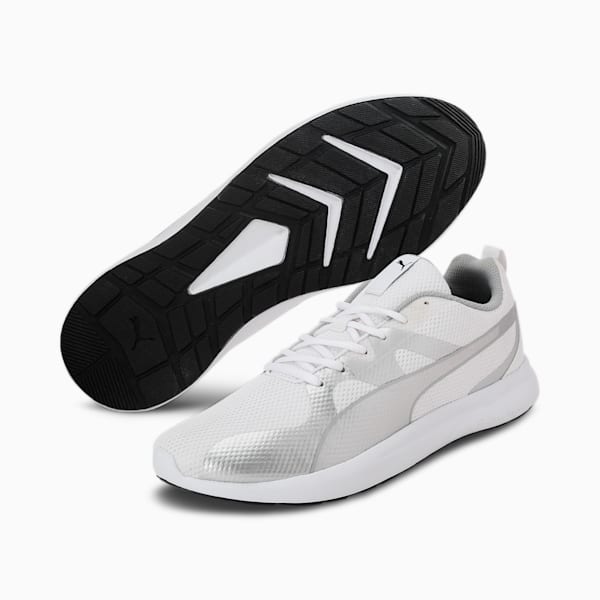 Premium Men's Shoes, Puma White-Silver, extralarge-IND