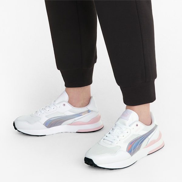 R78 FUTR Iridescent Women's Sneakers, Puma White-Pink Lady, extralarge