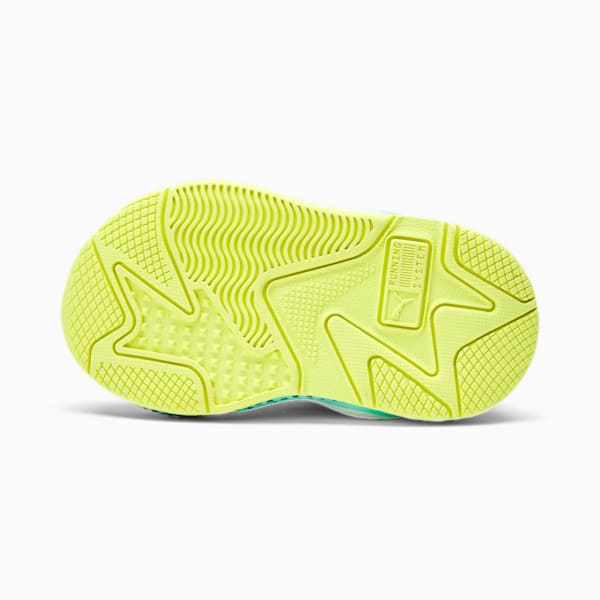 RS-X³ WR Toddler Shoes, Puma White-Elektro Green-Luminous Pink, extralarge