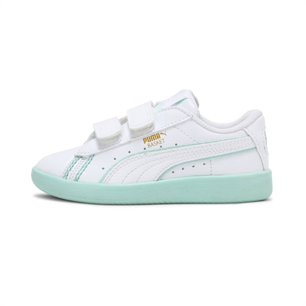 Basket Classic One8 V2 Kid's Sneakers, Puma White-Mist Green, extralarge-IND