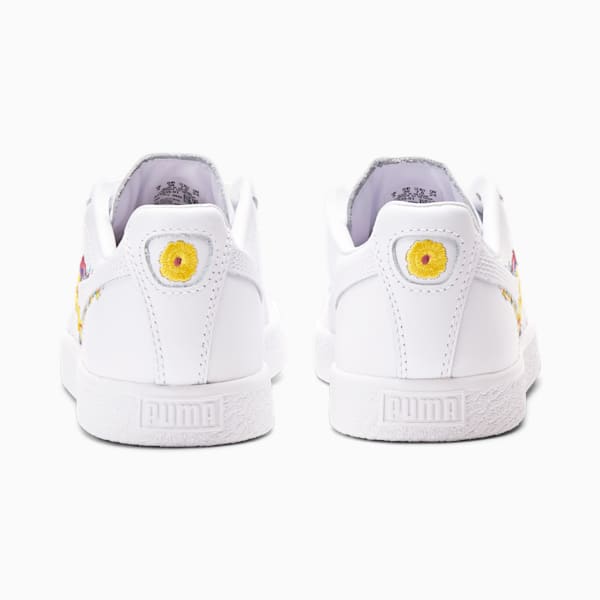 Clyde NYC Floral Women's Sneakers, Puma White-Super Lemon-Ultra Violet, extralarge