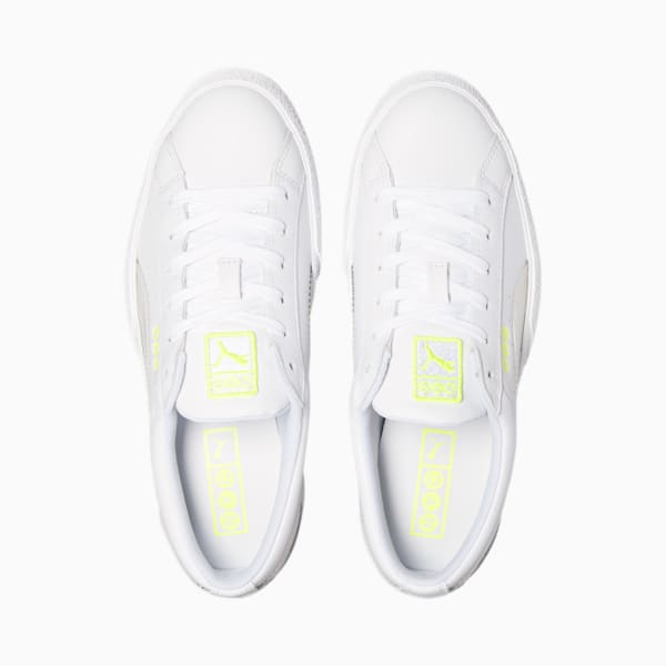 Love NYC Women's Sneakers, Puma White-Puma White-Fizzy Yellow, extralarge