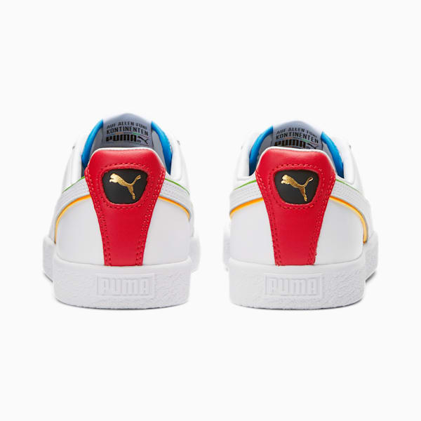 Clyde WH Women's Sneakers, PWhite-High Risk Red-D Blue, extralarge