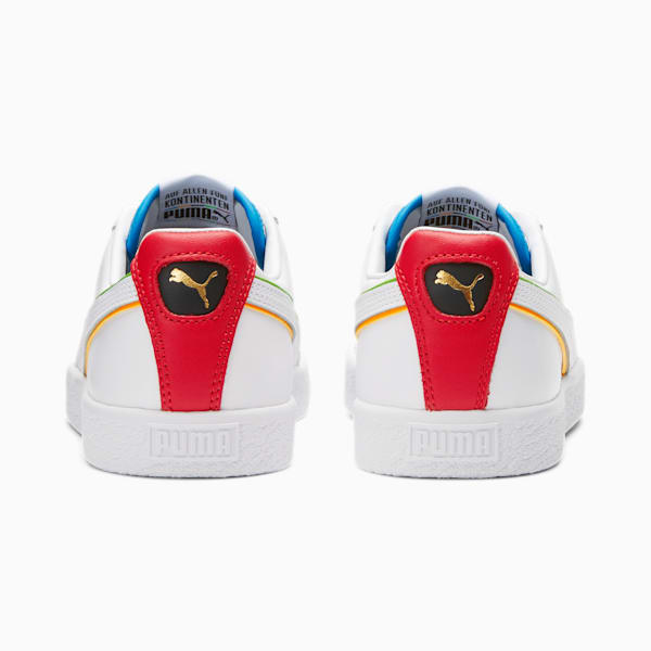 Clyde WH Women's Sneakers, Puma White-High Risk Red-Dresden Blue, extralarge