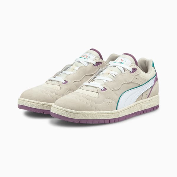 Ralph Sampson 70 PUMA by PUMA Men's Sneakers, Puma White-Chinese Violet-Parasailing, extralarge