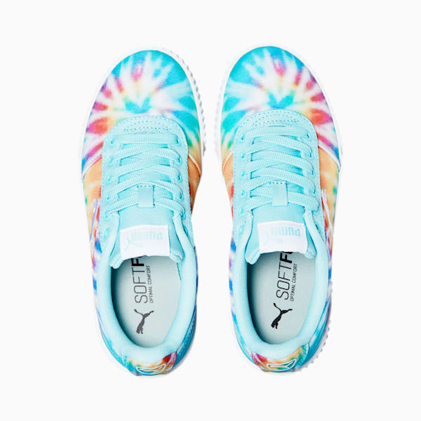 Carina Summer Cat Tie Dye Sneakers JR, Puma White-Gulf Stream-Puma Black, extralarge