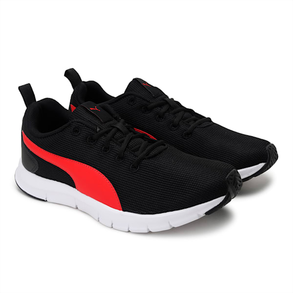 Flex Bar Men's Sneakers, Puma Black-High Risk Red, extralarge-IND