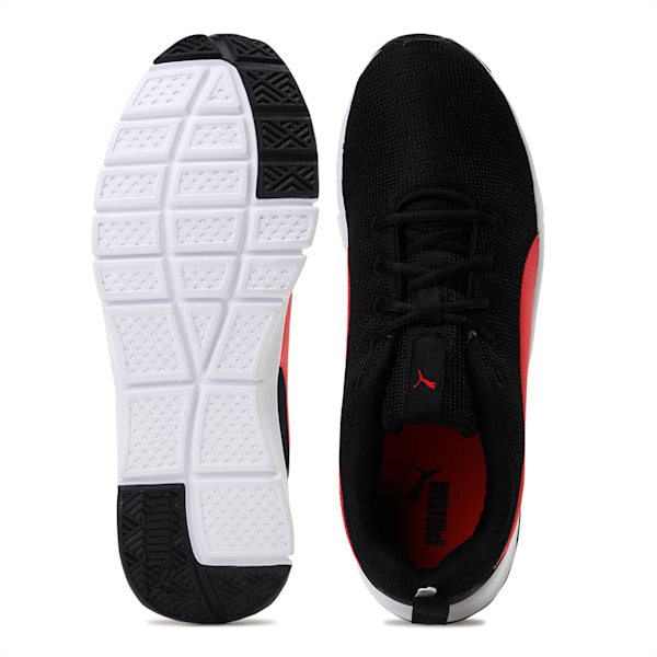 Flex Bar Men's Sneakers, Puma Black-High Risk Red, extralarge-IND