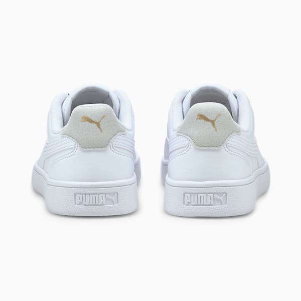 Tenis Shuffle adolescentes, Puma White-Puma White-Gray Violet-Puma Team Gold, extralarge