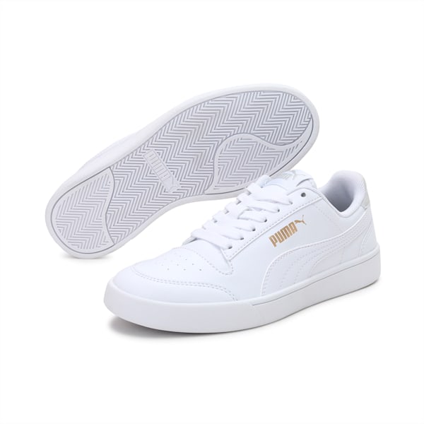 Shuffle Youth Sneakers, Puma White-Puma White-Gray Violet-Puma Team Gold, extralarge-IND