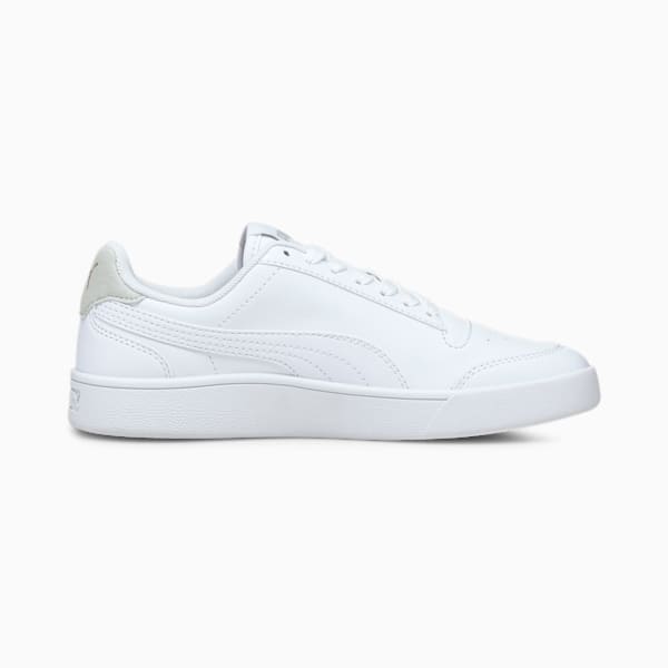 Tenis casuales Shuffle Big Kids', Puma White-Puma White-Gray Violet-Puma Team Gold, extralarge