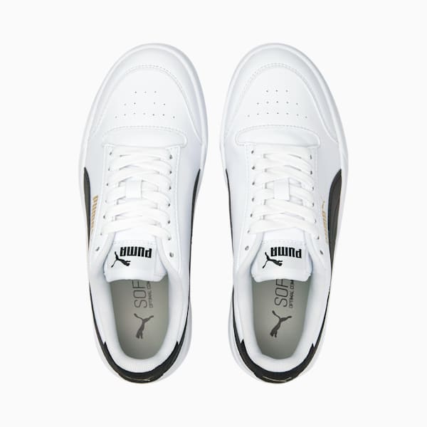 Tenis Shuffle adolescentes, Puma White-Puma Black-Puma Team Gold, extralarge