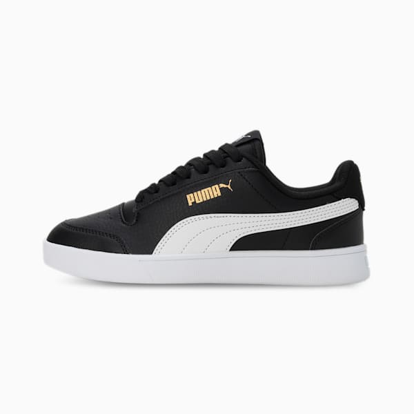 Shuffle Youth Sneakers, Puma Black-Puma White-Puma Team Gold, extralarge-IND