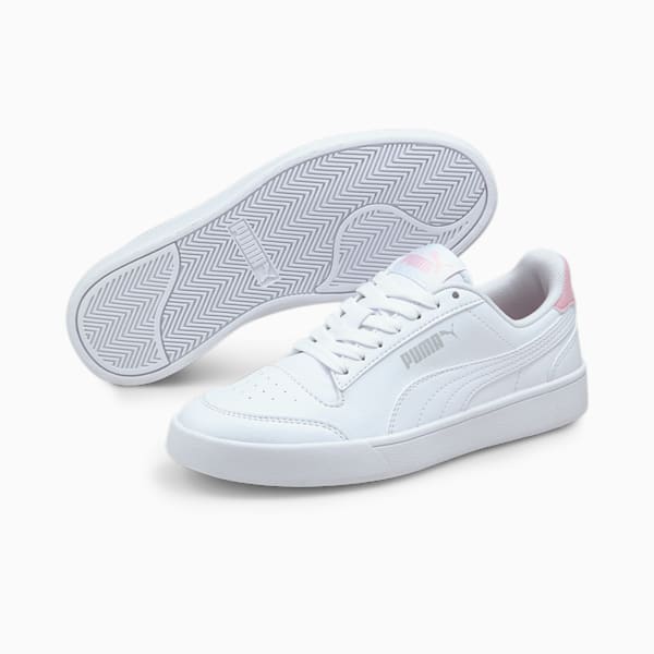 Shuffle Youth Sneakers, Puma White-Puma White-Pink Lady, extralarge-IND