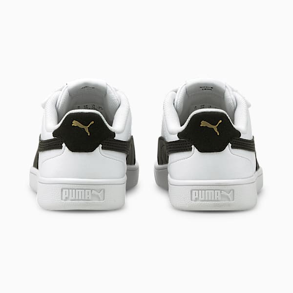 Tenis Shuffle para niños, Puma White-Puma Black-Puma Team Gold, extralarge