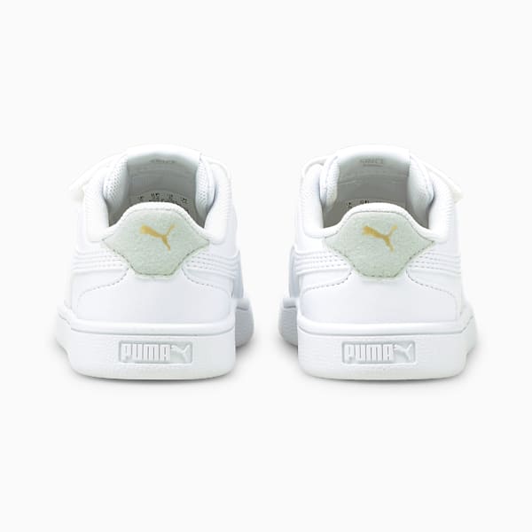 Tenis Shuffle para bebés, Puma White-Puma White-Gray Violet-Puma Team Gold, extralarge