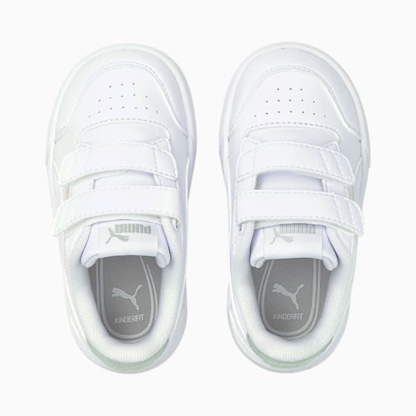 Tenis Shuffle para bebés, Puma White-Puma White-Gray Violet-Puma Team Gold, extralarge