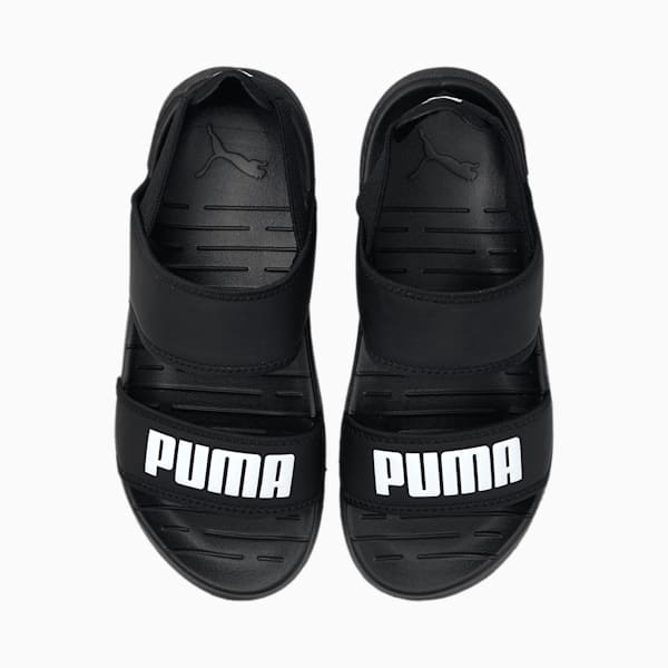 Softride Sandals Big Kids, Puma Black-Puma White, extralarge