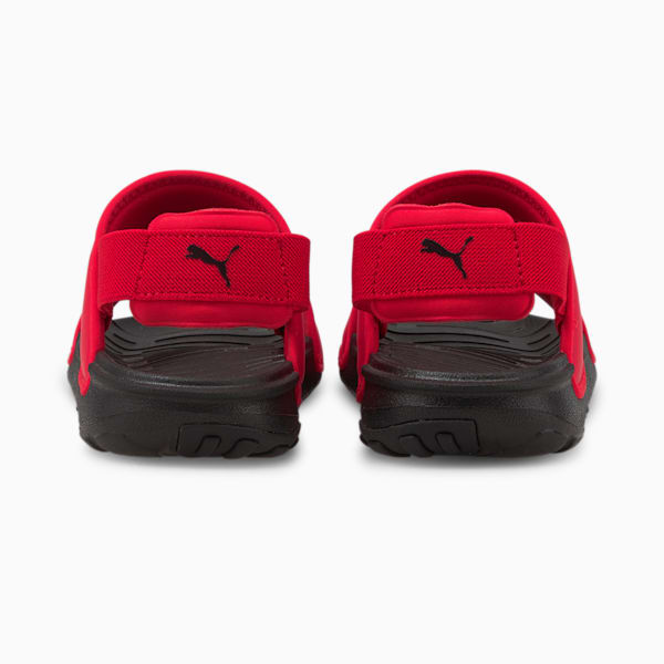 Little Kids' Soft Sandals, High Risk Red-Puma Black, extralarge